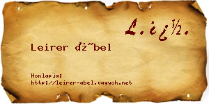 Leirer Ábel névjegykártya